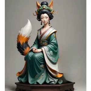 3473  Fox Spirit Woman in Pu Song Ling Style  Magic  STL