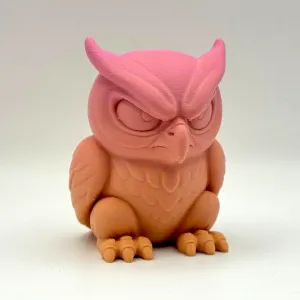 Grumpy Owl Figurine