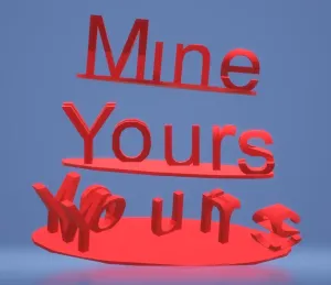 Yours and Mine valentines text flip