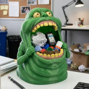 Ghostbusters Slimer Desk Trash Can