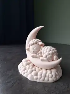 Sleeping Lamb on Moon