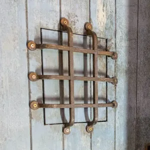 Mock Metal Grid Kit - Vintage Window Hatch - Prison Door