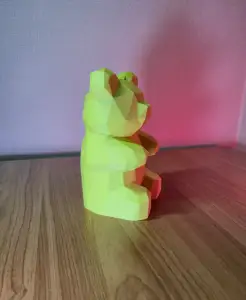 Low Poly Gummy Bear Piggy Ban