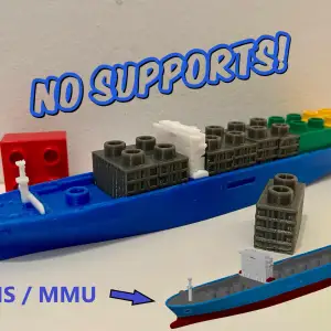 Lego Duplo Container Ship (floating & no supports)