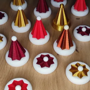 Santa Hat Fidget - collapsible - easy print - zero waste