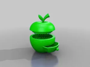Apple grinder with herb box