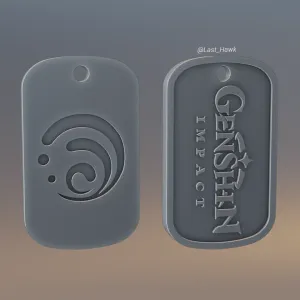 Hydro dogtag Genshin Impact