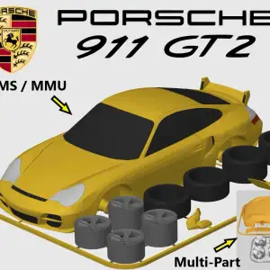 Porsche 911 (996) GT2 Kit Card (1:24 scale)