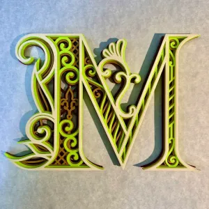 Decorated letters M-N-O-P - 4/7