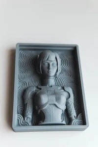 Yiri Cyber Girl - Unified Bas Relief Art