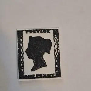 One Penny – Classic British Stamp 3D Printed | Vintage Relie