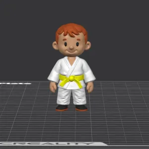 Judo Karate Figur mit Rückennummer Name