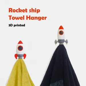Rocket Ship Towel Hanger