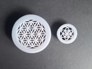 Ear stretcher seed of life and flower of life