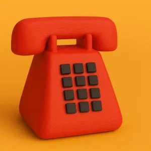 Retro telephone figurine