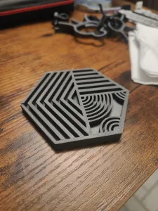 Geometric Drink Coaster + Holder