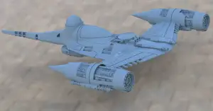 Naboo fighter N1 Mandalorian Version for action figures