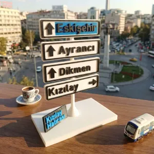 Ankara Kızılay sign stand