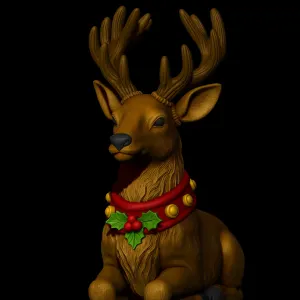 Classic Santa’s Reindeer – Detailed Christmas Figure