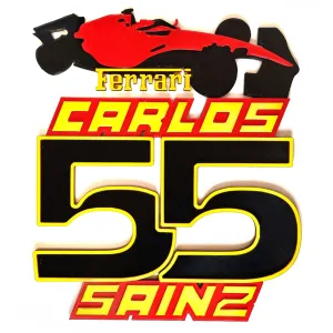 Decoración mural Carlos Sainz 55 F1-75