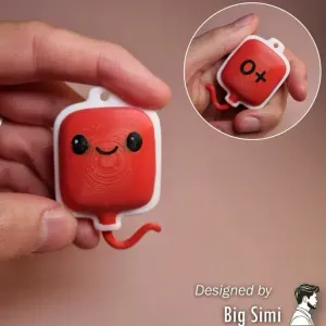 Blood Bag Keychain - Blood Type Tag