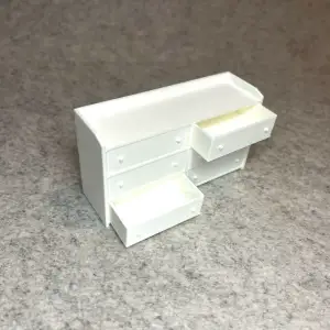 Dollhouse shelf TV bench for miniature house