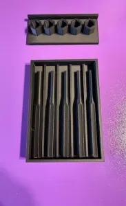 4 Inch punch  set with holder and box tray
