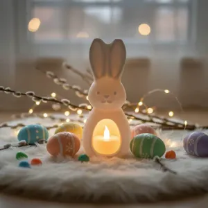 Osterhase mit LED Teelicht Funktion