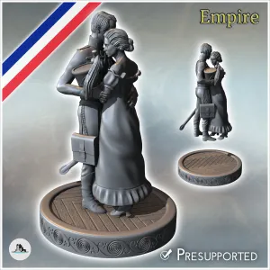 French napoleonic hussar and woman 8 - miniatures warhammer