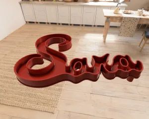 Cookie Cutter + extruder with Sara name for the Mother’s Day
