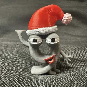 9 – Christmas Number Nine in Santa's Hat Figurine