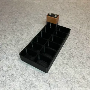 Battery stand for 12 9V batteries