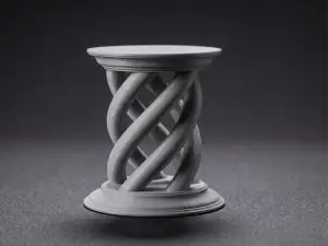 Helical Pedestal Display Stand for Small Plants
