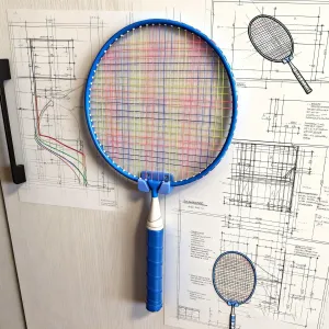 Badminton Racket Wall Mount