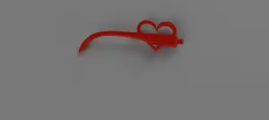 Left Rod for glasses with heart
