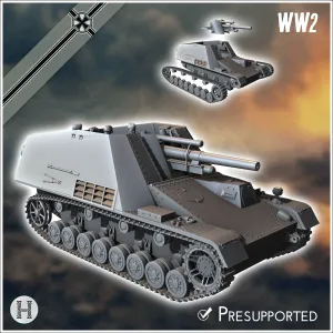Hummel-Wespe 105mm SPG - miniatures ww2 vehicle tabletop sce