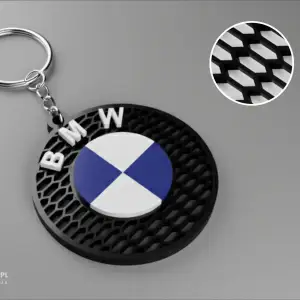 BMW logo honeycomb keychian