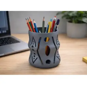 Modern Abstract Pencil Holder .