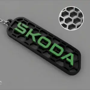 Skoda logo keychian