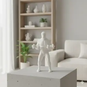 Mini Bodybuilder with Dumbbells – Fitness Statue
