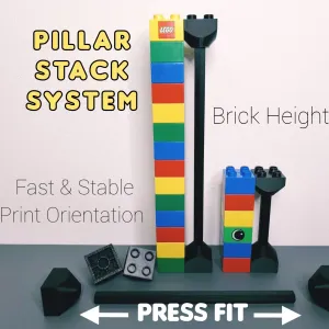 Pillar Stack System - Duplo Bricks Compatible