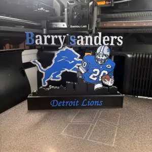NFL - Detroit Lions Barry Sanders display