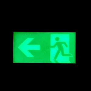 glowing Emergency Exit Signs (3 types) (glow in the dark)