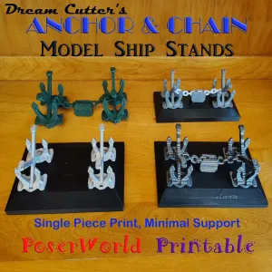 Anchor and Chain Model Ship Stands