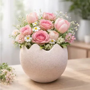 Cracked Egg Vase – Modern Spring Decor