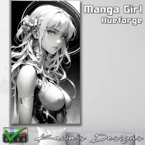 Manga Girl Hueforge
