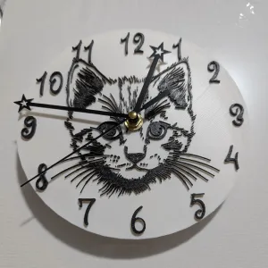 Cat Face Clock