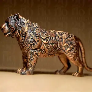 Floral Tiger Sculpture