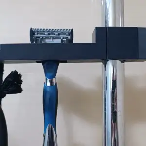 Shower Rod Clamp with Accessory Holders (22mm Diameter)