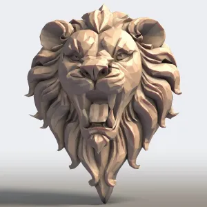 Lion Head Low Poly Vol.1